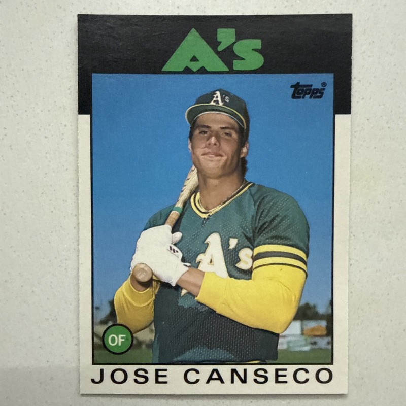 1986 Topps Traded Jose Canseco Rookie Card #20T Oakland Athletics Baseball