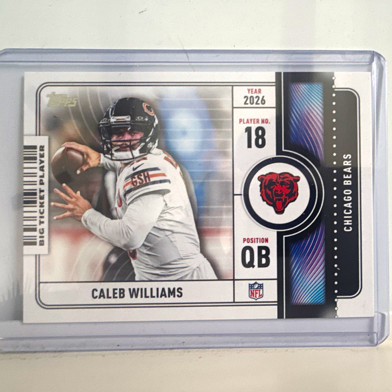 Topps 2026 Big Ticket Player Insert Caleb Williams Chicago Bears #BTP-7